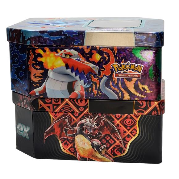 Pokemon Scarlet & Violet Paldean Fates Charzard Quaquaval Ex Collector EMPTY TIN - Picture 6 of 12